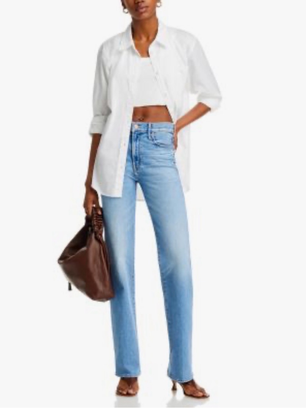 MOTHER Denim The Kick It Jeans Tarot Time High Rise Straight Leg Blue size 29